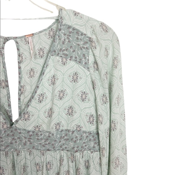 Free People Rolling Hills Bell Sleeve Tunic Green Size XS - Picture 5 of 7